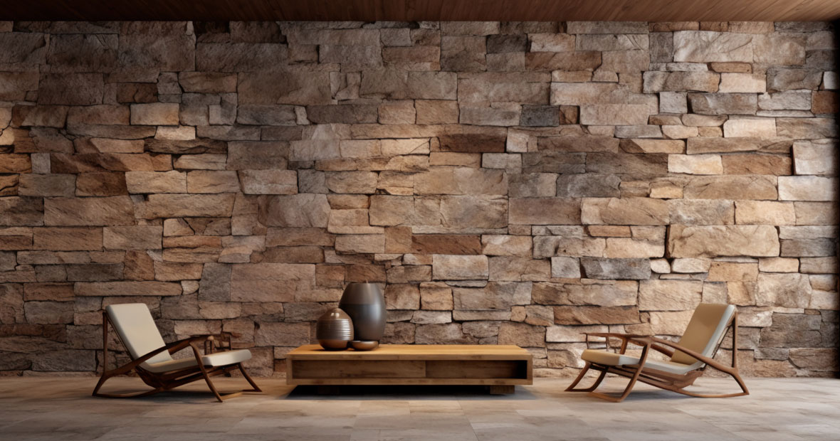 Le faux mur en pierre